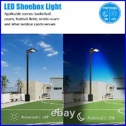 200W LED Parking Lot Light Shoebox Pole Lights Outdoor Commercial Light 24000LM