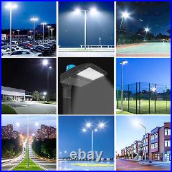 200W LED Parking Lot Light Shoebox Street Area Pole Light Dusk to Dawn 5500k