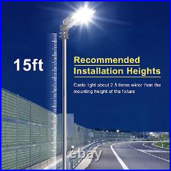 200W LED Parking Lot Lighting with Photocell Shoebox Area Light Slipfitter Mount