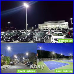 200W LED Parking Lot Lighting with Photocell Shoebox Area Light Slipfitter Mount