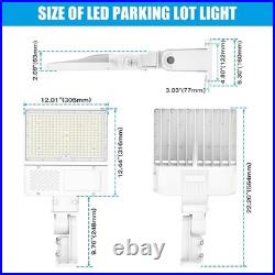 200W LED Parking Lot Pole Light Commercial Shoebox Fixture Dusk To Dawn -28000LM