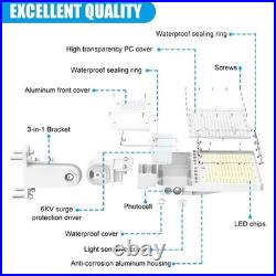 200W LED Parking Lot Pole Light Commercial Shoebox Fixture Dusk To Dawn -28000LM
