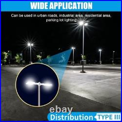 200W LED Parking Lot Pole Light Commercial Shoebox Fixture Dusk To Dawn -28000LM
