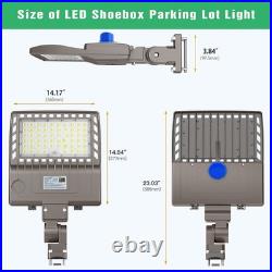 200W LED Parking Lot Pole Light Dusk to Dawn Commercial Street Security Lighting
