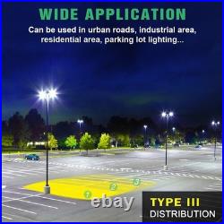 200W LED Parking Lot Pole Light Dusk to Dawn Commercial Street Security Lighting