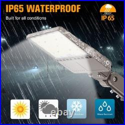200W LED Parking Lot Shoebox Light 30000LM Slip Fitter Mount Outdoor Street Lamp