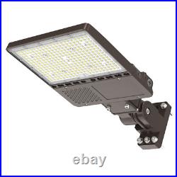 200W LED Parking Lot Shoebox Pole Light Fixture 5000K Daylight With Dusk To Dawn