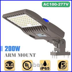 200W LED Shoebox Area Light Dusk To Dawn Outdoor Commercial Parking Lot Lights