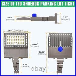 200W LED Shoebox Area Light Dusk To Dawn Outdoor Commercial Parking Lot Lights