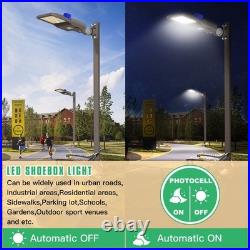 200W LED Shoebox Area Light Dusk To Dawn Outdoor Commercial Parking Lot Lights