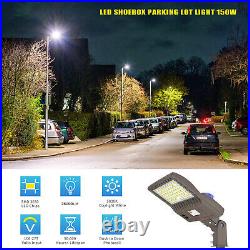 200W LED Shoebox Area Light Dusk to Dawn Commercial Outdoor Parking Lot Light