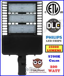 200W LED Shoebox Fixture ETL DLC Parking lot light Outdoor Street Area Road Lamp