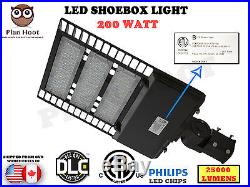 200W LED Shoebox Fixture ETL DLC Parking lot light Outdoor Street Area Road Lamp