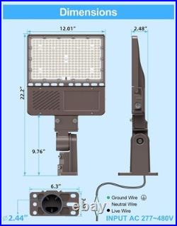 200W LED Shoebox Light Dusk To Dawn Commercial Outdoor Street Parking Lot Light