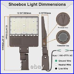 200W LED Shoebox Light Dusk To Dawn Commercial Parking Lot Street Area Lighting