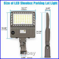 200W LED Shoebox Lights IP65 Waterproof For Parking Lot Garage Street Area 480V