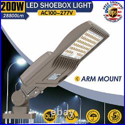 200W LED Shoebox Parking Lot Light Commercial Outdoor Street Area Lighting IP65