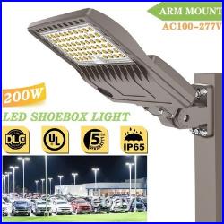 200W LED Shoebox Parking Lot Light Commercial Street Area Lightingwith Arm mount