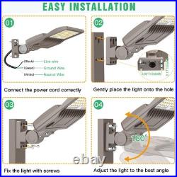 200W LED Shoebox Parking Lot Light Commercial Street Area Lightingwith Arm mount