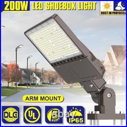 200W LED Shoebox Parking Lot Light Dusk To Dawn Commercial Outdoor Street Lights