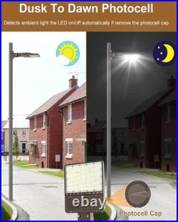 200W LED Shoebox Parking Lot Light Dusk To Dawn Commercial Outdoor Street Lights