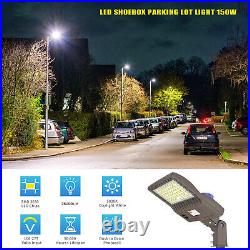 200W LED Shoebox Parking Lot Light Outdoor Area Street Pole Light Dusk to Dawn