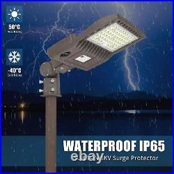 200W LED Shoebox Parking Lot Light Outdoor Area Street Pole Light Dusk to Dawn