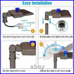200W LED Shoebox Parking Lot Light Outdoor Area Street Pole Light Dusk to Dawn