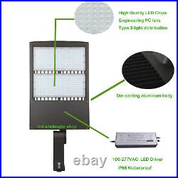 200W LED Shoebox Parking Lot Pole Area Lights with Direct Arms Mount 27000LM UL