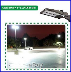 200W LED Shoebox Parking Lot Street Light Fixture Bright 26000lm 5700K DLC 4.2