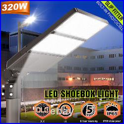 200W LED Shoebox Pole Light Dusk To Dawn Commercial Outdoor Parking Lot Fixtures