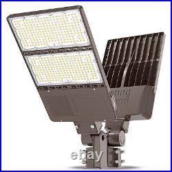 200W LED Shoebox Pole Light Dusk To Dawn Commercial Outdoor Parking Lot Fixtures