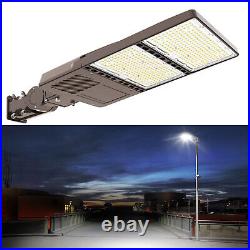 200W LED Shoebox Pole Light Dusk To Dawn Commercial Outdoor Parking Lot Fixtures