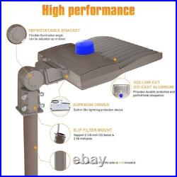 200W LED Shoebox Pole Light Outdoor Street Parking Lot Fixture with Photocell