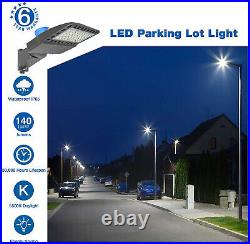 200W LED Shoebox Pole Light Outdoor Waterproof Parking Lot Area Security Fixture