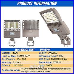 200W LED Street Area Light Shoebox Parking Lot Stadium Flood Security Lighting