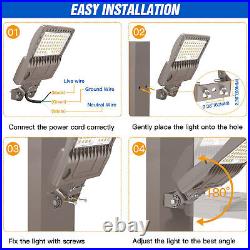200W LED Street Area Light Shoebox Parking Lot Stadium Flood Security Lighting