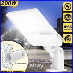 200W LED Street Outdoor Parking Lot Light Slip Fit & Arm Mount Commercial Lights