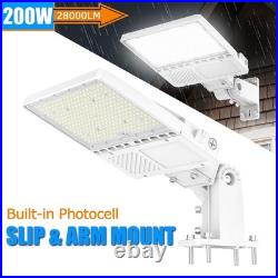 200W LED Street Outdoor Parking Lot Light Slip Fit & Arm Mount Commercial Lights