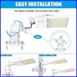 200W LED Street Outdoor Parking Lot Light Slip Fit & Arm Mount Commercial Lights