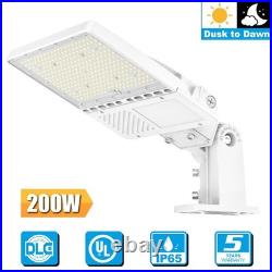 200W LED Street Outdoor Parking Lot Light Slip Fit & Arm Mount Commercial Lights