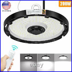 200W LED UFO High Bay Light Remote Wireless Dimmable Industrial Warehouse Light