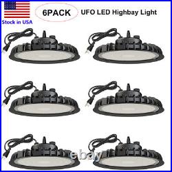 200W LED UFO High Bay Lights Factory WorkShop GYM Light Warehouse Lamp UFO 6Pack