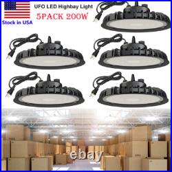 200W LED UFO High Bay Lights Warehouse Factory Shop GYM Light Highbay LED 5Pack