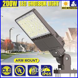 200W Outdoor LED Parking Lot Light Dusk To Dawn Commercial Shoebox Area Light US