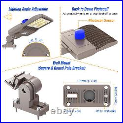 200Watt LED Shoebox Light Outdoor Street Area Light 5000k Dusk to Dawn 28000lm