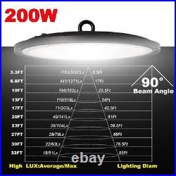 200Watt UFO LED High Bay Light Shop Lights Fixture Warehouse Gym Industrial Lamp