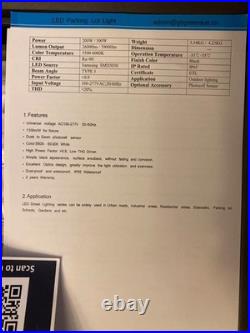 200-300W 39000LM LED Parking Lot Lights Outdoor Shoebox Street Light w Arm Mount