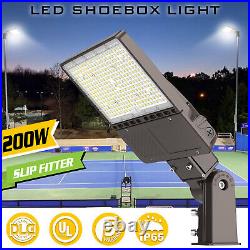 200 Watt LED Shoebox Light Dusk To Dawn Commercial Parking Lot Pole Lamp 30000LM