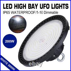 200 Watt UFO LED High Bay Light 5000K Warehouse Industrial Lighting 100-277V